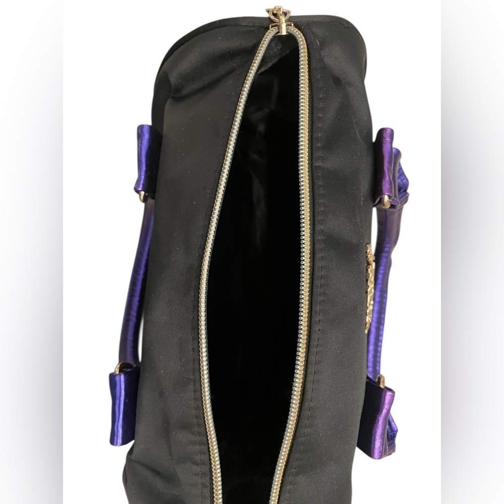 Victoria's Secret Black Satchel with Purple Accents - Picture 12 of 13